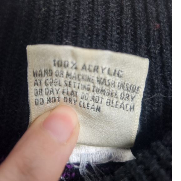 Vintage Ariana Funky Purple Knit Tunic Pullover Sweater - Picture 5 of 7